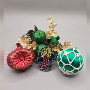 Vintage Christmas‎ Ornaments. Lot of 3.